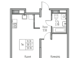 Продажа однокомнатной квартиры в новостройке - г. Санкт-Петербург, 3-я Конная Лахта, участок 9, (северо-восточнее дома 45, литера Д по 3-ей Конной Лахте)
 