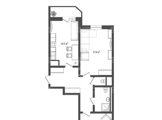 Продажа двухкомнатной квартиры - Мурино, Петровский бульвар, д.2, корп.1 