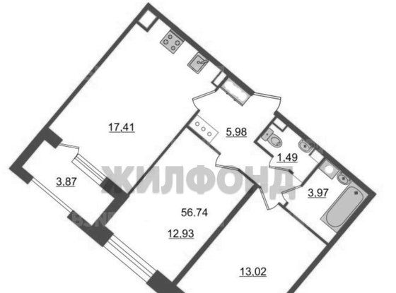 Продажа двухкомнатной квартиры - Уральская улица, д.23, корп.3 