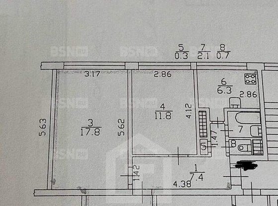 Продажа трехкомнатной квартиры - Генерала Симоняка улица, д.8, корп.2 