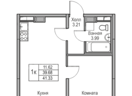 Продажа однокомнатной квартиры в новостройке - г. Санкт-Петербург, 3-я Конная Лахта, участок 9, (северо-восточнее дома 45, литера Д по 3-ей Конной Лахте)
 