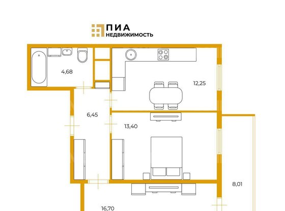 Продажа двухкомнатной квартиры - Среднерогатская улица, д.12, корп.1 