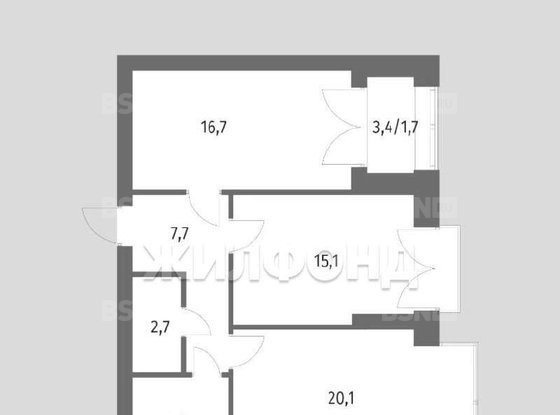 Продажа двухкомнатной квартиры - Академика Константинова улица, д.1 
