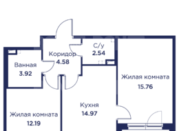 Продажа двухкомнатной квартиры в новостройке - г. Санкт-Петербург, внутригородское муниципальное образование Санкт-Петербурга город Кронштадт, Цитадельская дорога, участок 10 