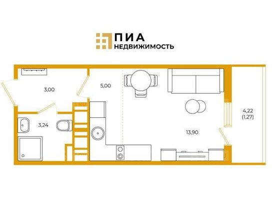 Продажа однокомнатной квартиры - Энергетиков проспект, д.9, корп.3 стр 1 