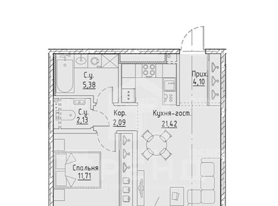 Продажа однокомнатной квартиры - Чёрной речки набережная, д.35 