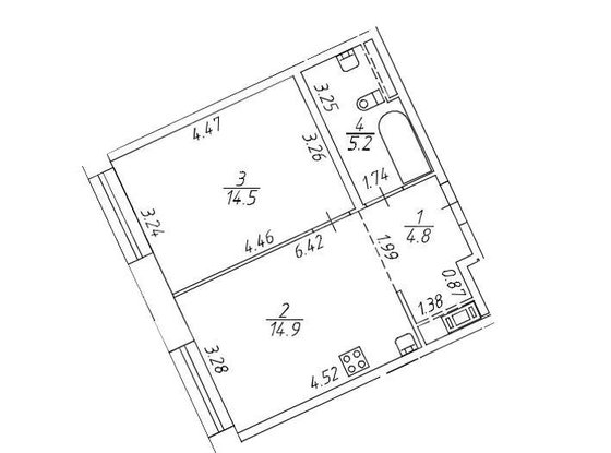 Продажа однокомнатной квартиры в новостройке - , д.1 