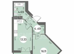 Продажа однокомнатной квартиры в новостройке - Санкт-Петербург, Ленинский пр., уч. 270 (северо-западнее пересечения ул. Доблести и ул. Маршала Захарова) 