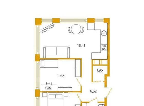 Продажа двухкомнатной квартиры - Челюскина улица, д.6, стр1 