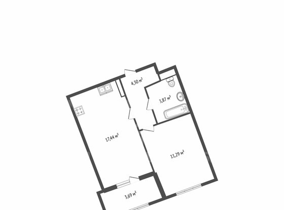 Продажа однокомнатной квартиры - Уральская улица, д.23 