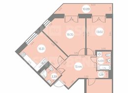 Продажа трехкомнатной квартиры в новостройке - г. Санкт-Петербург, ул. Маршала Захарова, дом 10, строение 1 