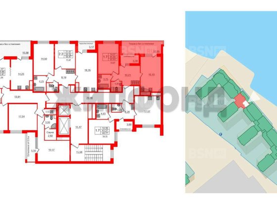 Продажа однокомнатной квартиры - Обуховской Обороны проспект, д.53 