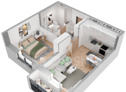 Продажа однокомнатной квартиры в новостройке - г. Санкт-Петербург, 3-я Конная Лахта, участок 9, (северо-восточнее дома 45, литера Д по 3-ей Конной Лахте)
 