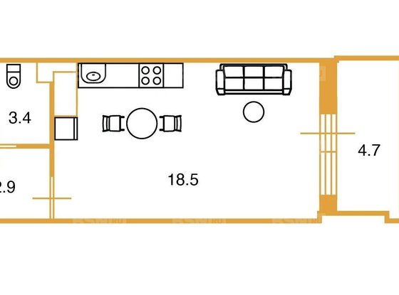 Продажа однокомнатной квартиры - Верхне-Каменская улица, д.9, корп.1 
