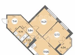 Продажа двухкомнатной квартиры в новостройке - Санкт-Петербург, Ленинский пр., уч. 270 (северо-западнее пересечения ул. Доблести и ул. Маршала Захарова) 