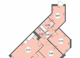 Продажа трехкомнатной квартиры в новостройке - Санкт-Петербург, Ленинский пр., уч. 270 (северо-западнее пересечения ул. Доблести и ул. Маршала Захарова) 