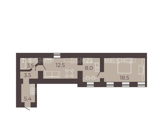 Продажа двухкомнатной квартиры - Канала Грибоедова набережная, д.84 