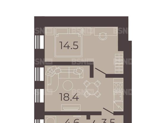 Продажа однокомнатной квартиры - Канала Грибоедова набережная, д.84 