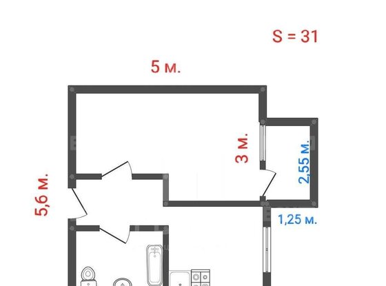 Продажа однокомнатной квартиры - Куйбышева улица, д.16 