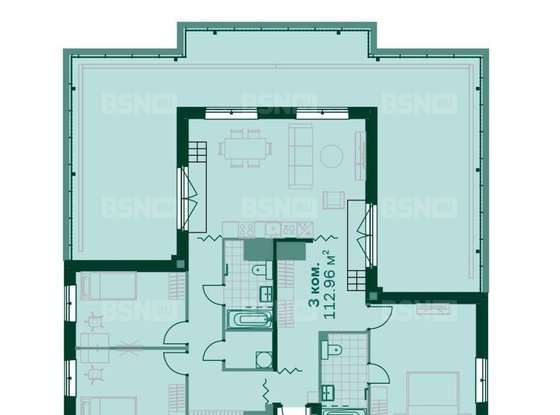 Продажа трехкомнатной квартиры в новостройке - Магнитогорская улица, д.3, корп.2 