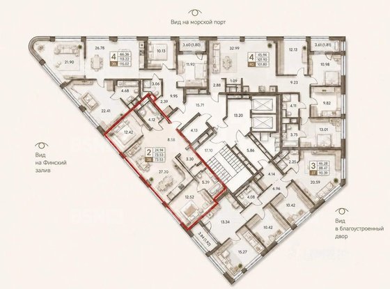 Продажа двухкомнатной квартиры - Челюскина улица, д.10 