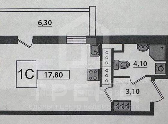 Продажа однокомнатной квартиры - Арцеуловская аллея, д.19 