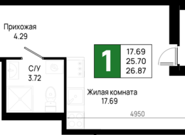 Продажа однокомнатной квартиры в новостройке - Ленинградская область, Всеволожский муниципальный район, Свердловское городское поселение, дер. Новосаратовка 