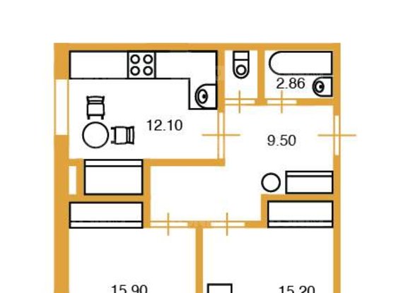 Продажа двухкомнатной квартиры - Мурино, Менделеева бульвар, д.11, корп.1 