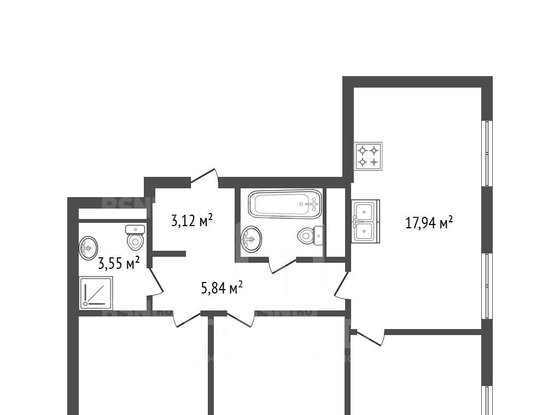 Продажа трехкомнатной квартиры - Крузенштерна проспект, д.13 