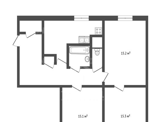 Продажа трехкомнатной квартиры - Серебристый бульвар, д.15 