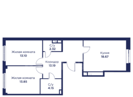 Продажа двухкомнатной квартиры в новостройке - г. Санкт-Петербург, внутригородское муниципальное образование Санкт-Петербурга город Кронштадт, Цитадельская дорога, участок 10 