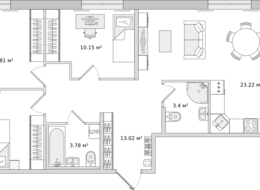 Продажа трехкомнатной квартиры в новостройке - Санкт-Петербург, ул. Плесецкая 