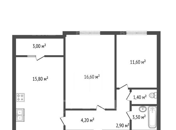 Продажа двухкомнатной квартиры - Муринская дорога, д.51, корп.1 