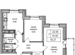 Продажа двухкомнатной квартиры в новостройке - Толубеевский проезд, д. 34, корп. 2 
