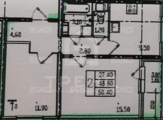 Продажа двухкомнатной квартиры - Маршака проспект, д.28, корп.1 стр 1 