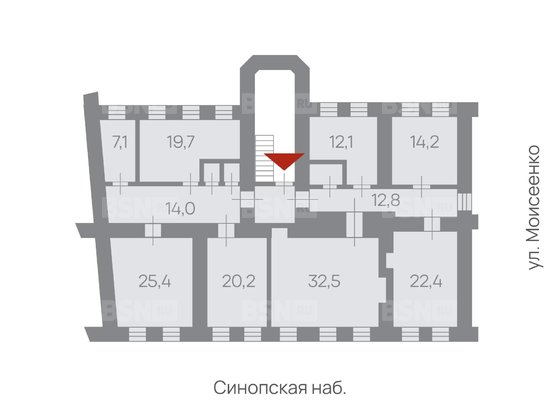 Продажа офиса - Синопская набережная, д.72, литера Б 