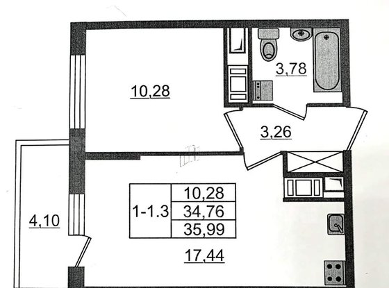 Продажа однокомнатной квартиры - Мурино, Воронцовский бульвар, д.20, корп.3 