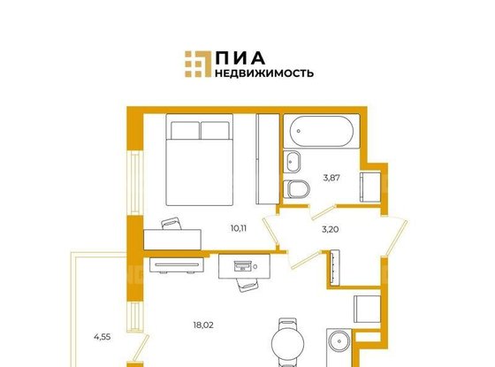 Продажа однокомнатной квартиры - Плесецкая улица, д.20, корп.1 стр 1 