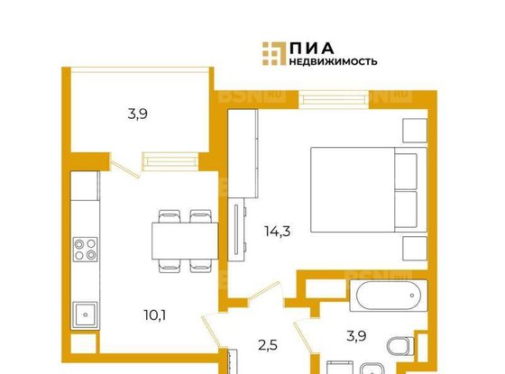 Продажа однокомнатной квартиры - Октябрьская набережная, д.34, корп.5 
