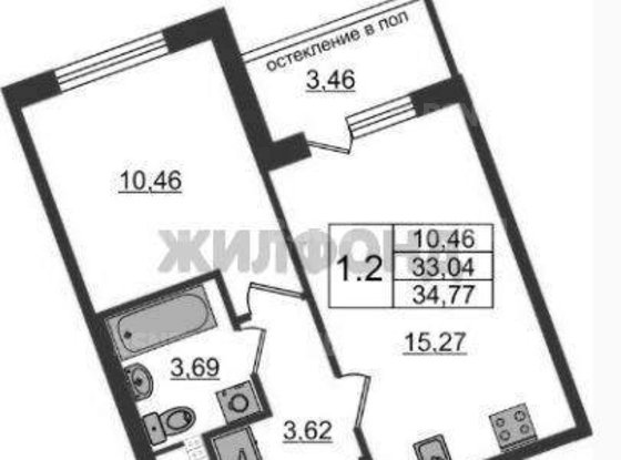 Продажа однокомнатной квартиры - поселок Шушары, Колпинское шоссе, д.117 
