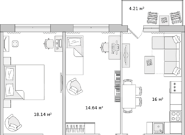 Продажа двухкомнатной квартиры в новостройке - ул. Белоостровская, д. 10, корп. 1 
