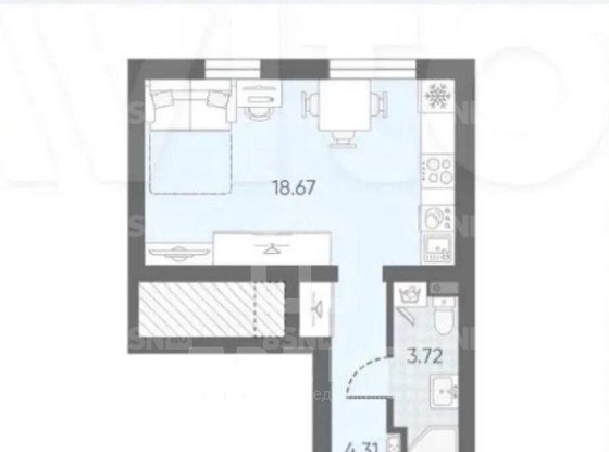 Продажа однокомнатной квартиры - Морской Пехоты улица, д.22, корп.2 