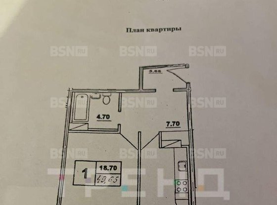 Продажа однокомнатной квартиры - Костромской проспект, д.3 