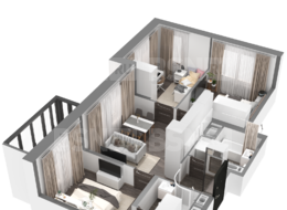 Продажа трехкомнатной квартиры в новостройке - г. Санкт-Петербург, 3-я Конная Лахта, участок 9, (северо-восточнее дома 45, литера Д по 3-ей Конной Лахте)
 