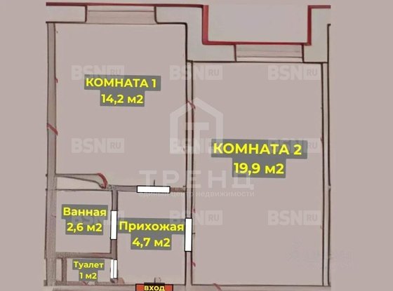 Продажа двухкомнатной квартиры - Наставников проспект, д.28, корп.1 