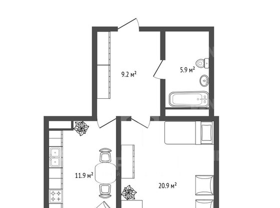 Продажа однокомнатной квартиры - Манчестерская улица, д.10, корп.2 