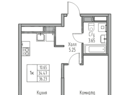 Продажа однокомнатной квартиры в новостройке - г. Санкт-Петербург, 3-я Конная Лахта, участок 9, (северо-восточнее дома 45, литера Д по 3-ей Конной Лахте)
 