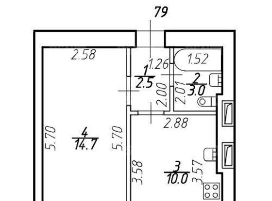 Продажа однокомнатной квартиры - поселок Шушары, Московское шоссе, д.256, корп.3 