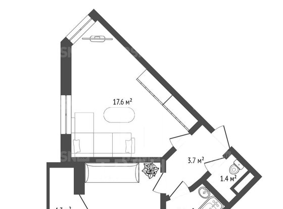 Продажа однокомнатной квартиры - Белышева улица, д.5/6 
