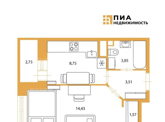 Продажа однокомнатной квартиры - Мурино, Шоссе в Лаврики улица, д.57, корп.1 